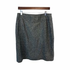 Louben Wool-Blend Grey Skirt
